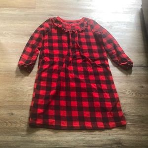 EUC flannel red and black checkered gown